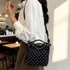 Drawstring Closure Polka Dot Shoulder Bag Nylon Female Tote Bag Crossbody Bucket Bag  Outdoor