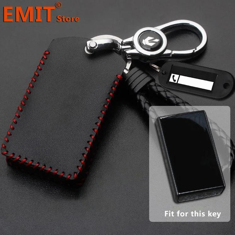 

For Volvo Ex30 Car Key Case Remote Protection Cover Bag Shell Keychain Ring Holder Fob Accessories Handmade Genuine Leather fit for Volvo EX30