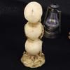 Personalized Shelf Display Stacked Skull Heads Statue Gothic Resin Figurine See Speak Vintage Aged Bone Figurine Hear No Evil Skulls Sculpture