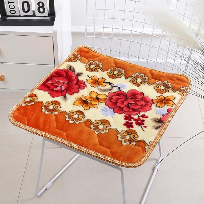 

2 Pcs 40/50cm Thick Plush Chair Cushion Winter Warm Office Non-slip Chair Pad Home Sofa Dining Table Stool Seat Cushion