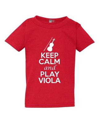 Keep Calm And Play Viola String Musician Music Lovers Toddler Kids T-Shirt Tee Unisex T-Shirt