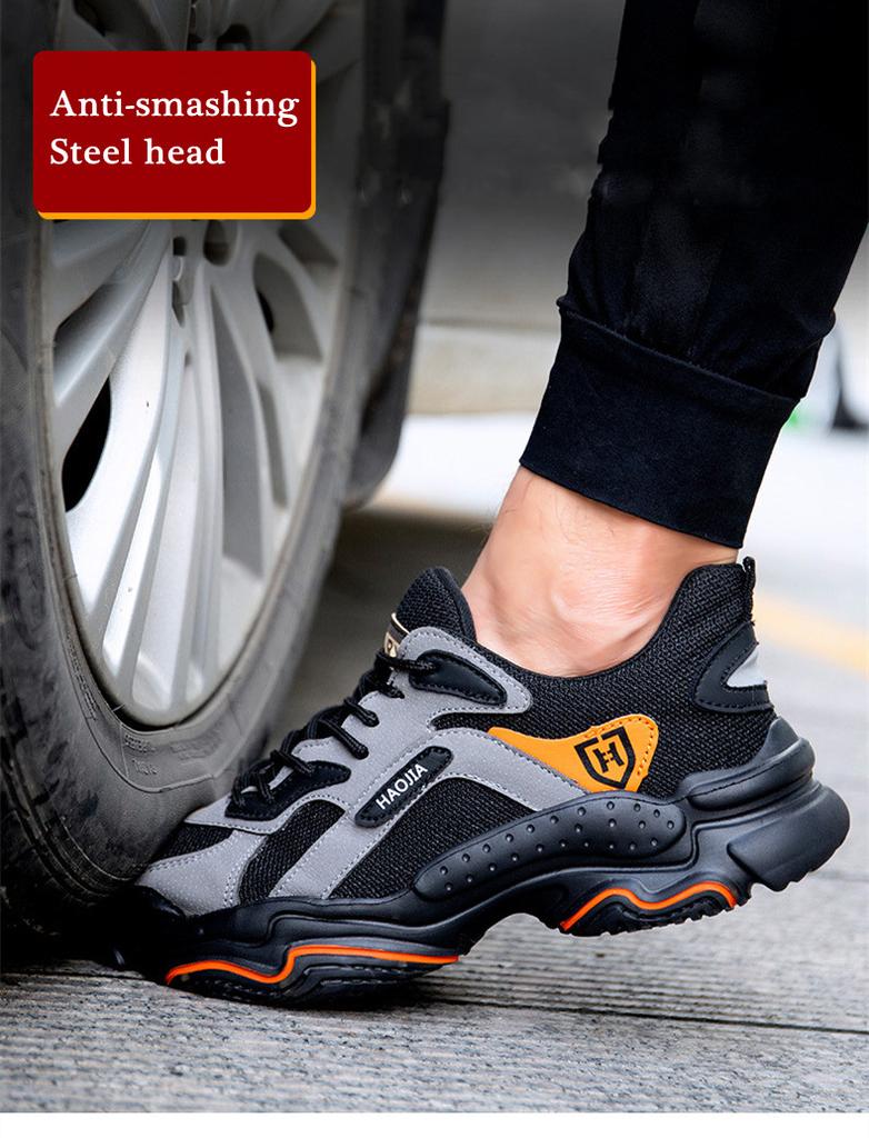 Scarpe da Lavoro di Sicurezza da Uomo Leggere Scarpe con Punta in Acciaio Stivali di Sicurezza Antisfondamento Scarpe da Ginnastica da Lavoro da Uomo Stivali di Sicurezza Indistruttibili