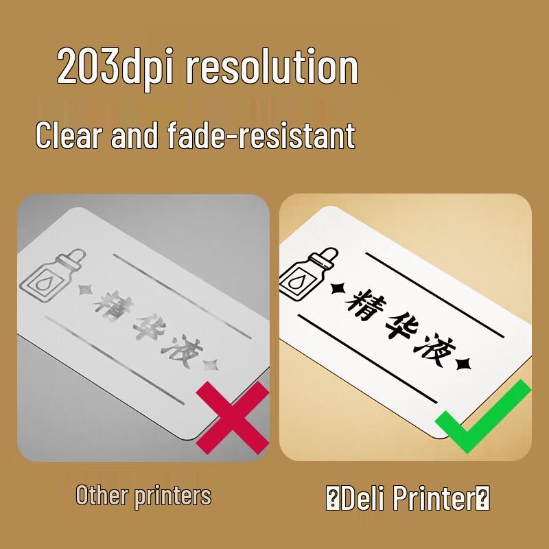 Deli Q20 Portable Thermal Label Printer CN plug (adapter included)