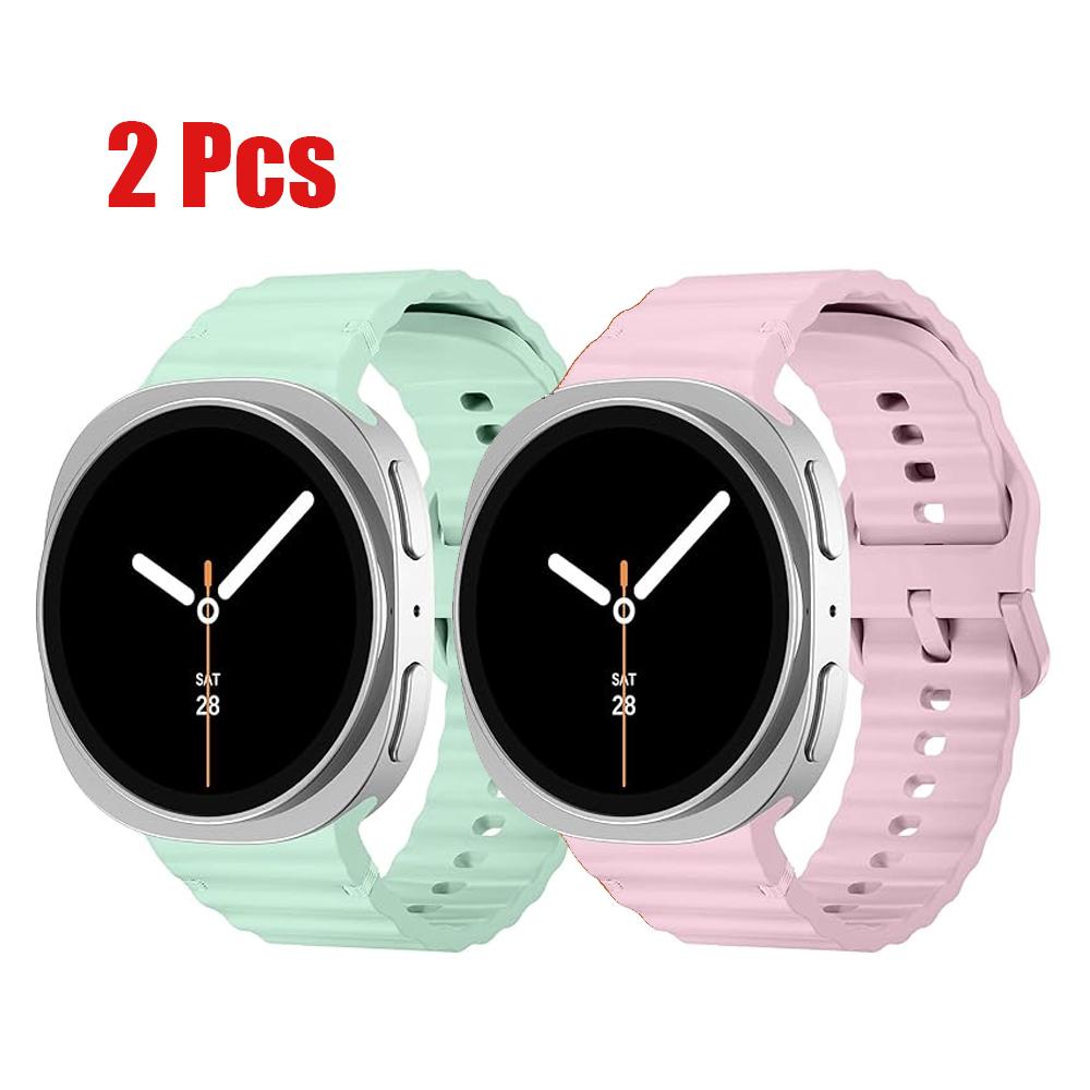 Straps for Samsung Galaxy watch 8 44mm 40mm 2 Pcs Belt Silicone Sport Wrist Bracelet Correa Galaxy watch 8 classic 46mm Bands