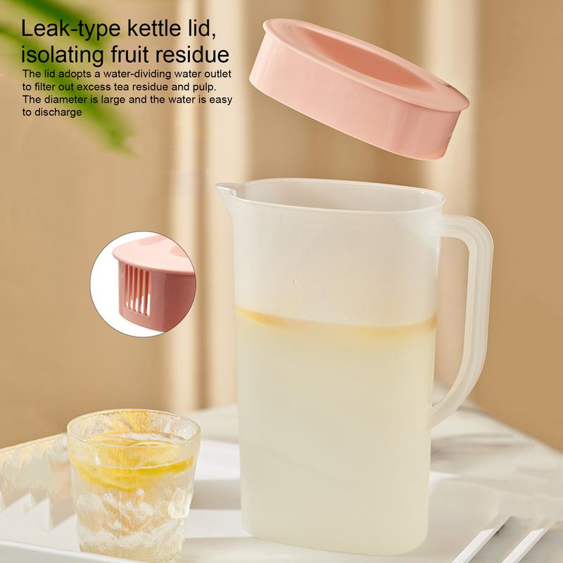 Pitcher For Fridge Door 2500ml Ice Lemonade Pitcher For Fridge Heat & Cold Resistant Fridge Jug Water Pitcher For Soy Milk