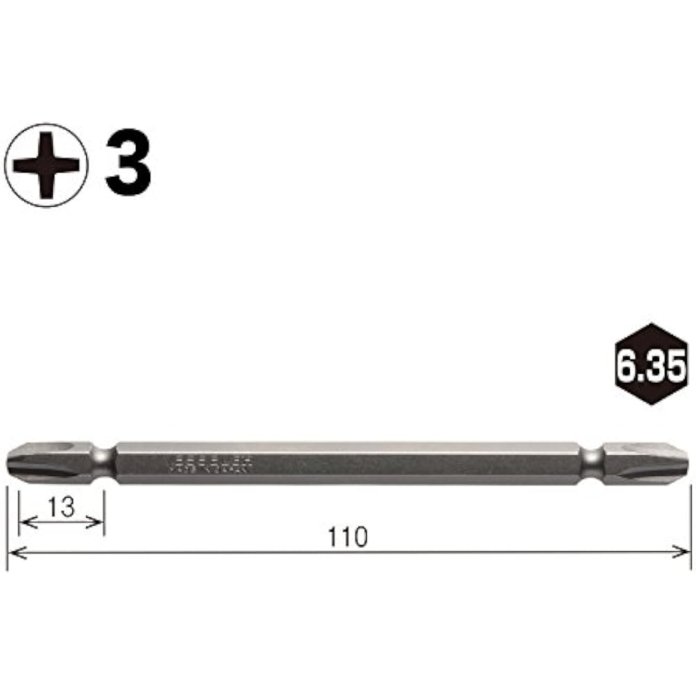 [Amazon.co.jp Exclusive] VESSEL (VESSEL) Double Headed Air Bits for Electric Screwdrivers +3 x 11...