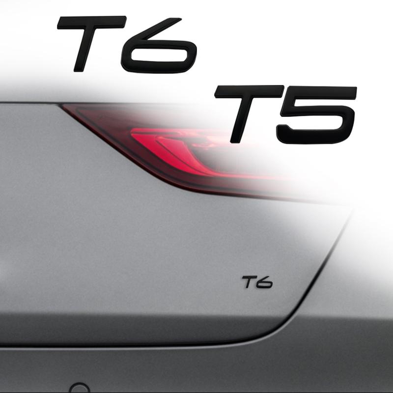 Car Sticker Metal Emblem T5 T6 Badge Trunk Decal For Volvo V40 V60 V90 XC60 XC90 XC40 S60 S90 S80 C30 Accessories