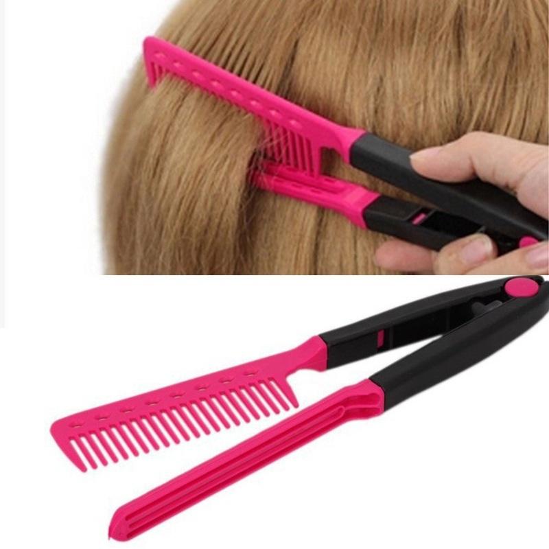 Hair Straightener Pop Delicate Comb Hot V Type Styling Tool Beauty DIY uygun fiyatlı satın alın