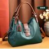 Chic Genuine Leather Bucket Handbag For Women Spacious Stylish Shoulder Crossbody