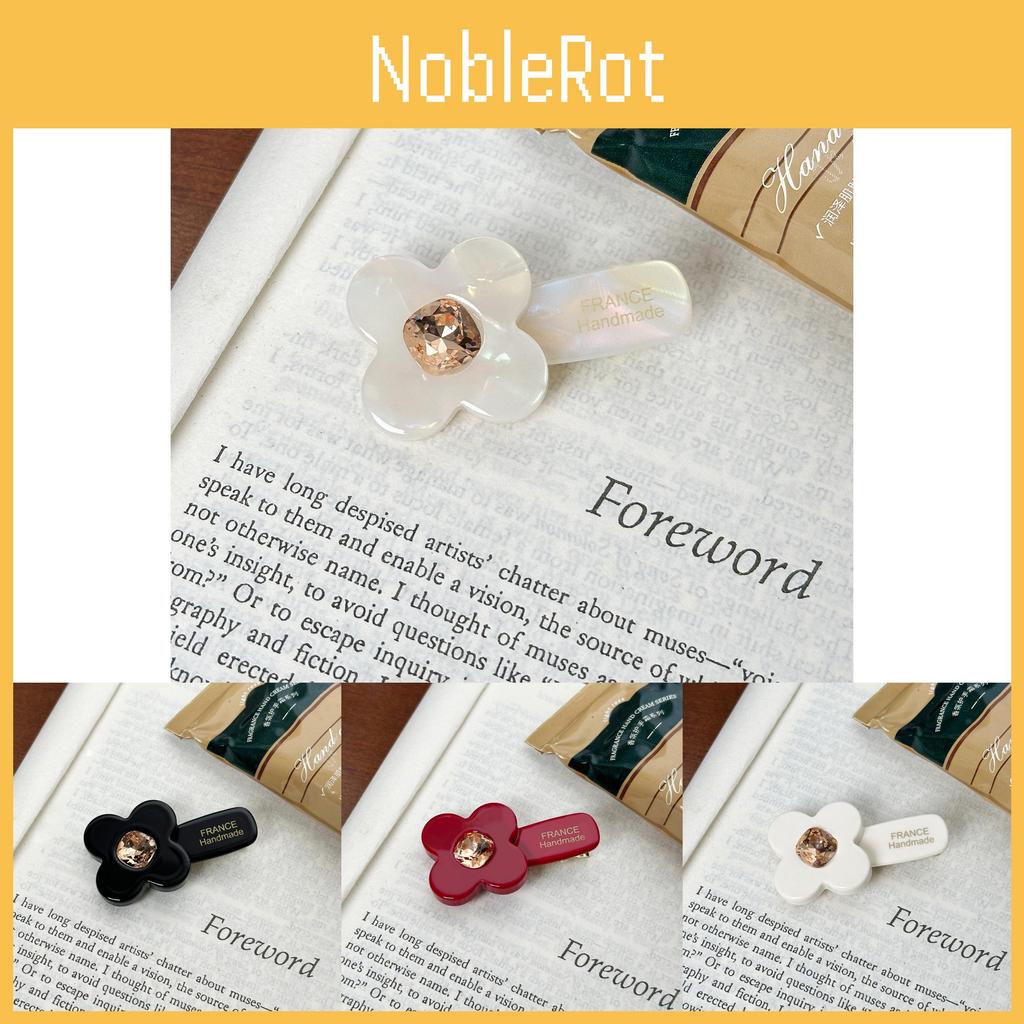 Floral Crafted Beautifully Mini Hair Clips With Sparkling Rhinestones For A Chic Daily Look