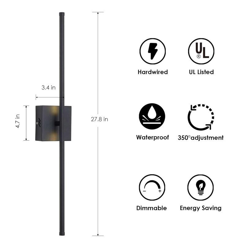 Wireless Rechargeable Magnetic Wall Lamp for Living Room or Bedroom Atmosphere