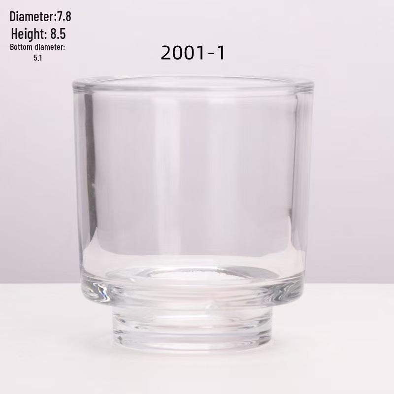 Thickened European Stripe Glass Candle Jar with Arched Bottom