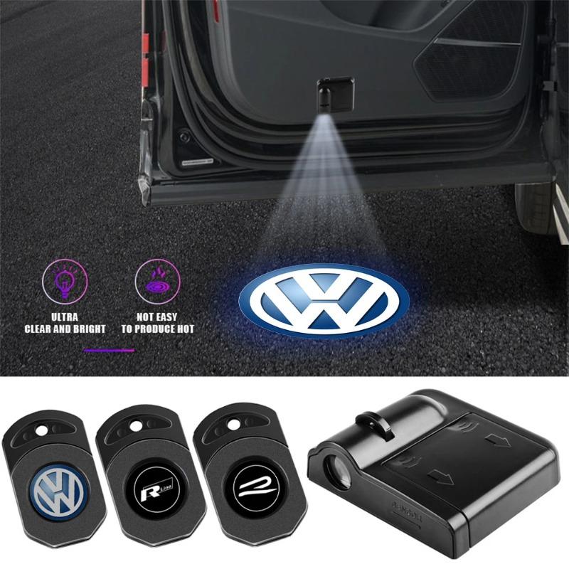 Hub Caps LED Light Car Door Projector HD Welcome Light For VW Volkswagen Golf Sagitar Tiguan Touareg Scirocco Passat Variant B8 EJ1