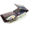 Men Faux Leather Wallet Large Capacity Bi-fold Short Wallet Vintage Minimalist Business Casual Credit Card Holder Front Pocket Wallet