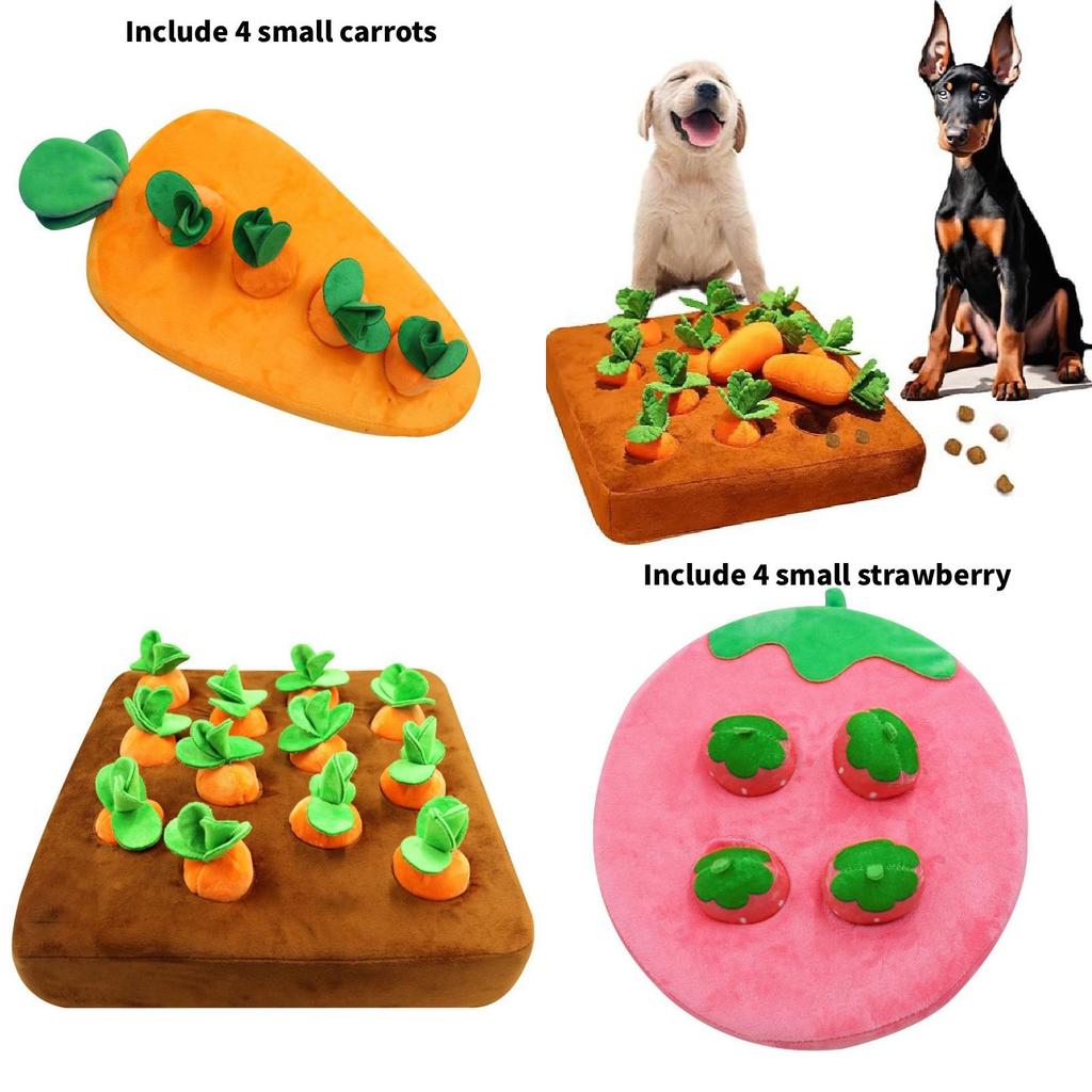 Soft Carrot Plush Toy For Early Education And Pet Chewing Play