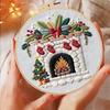 Christmas Embroidery Kit 3-Piece Holiday Handcraft Set Christmas Cross Stitching Kits For Women Adults Mother Teens Girlfriend