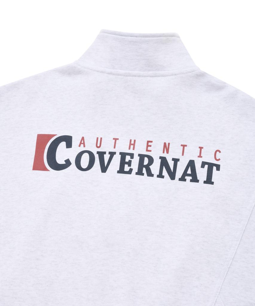 COVERNAT Oversized Chevron Sweat Anorak Heather Grey