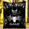 Customizable Venom Throw Blanket – Personalized Name, All-Season Cozy Snug Blanket, Machine Washable, Personalized Blanket