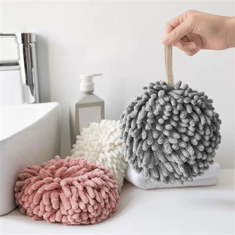 4Pcs Chenilles Hand Towel Wiping Cleaning Balls Quick Drying NonFading Color for Domestic and Office Cleaning