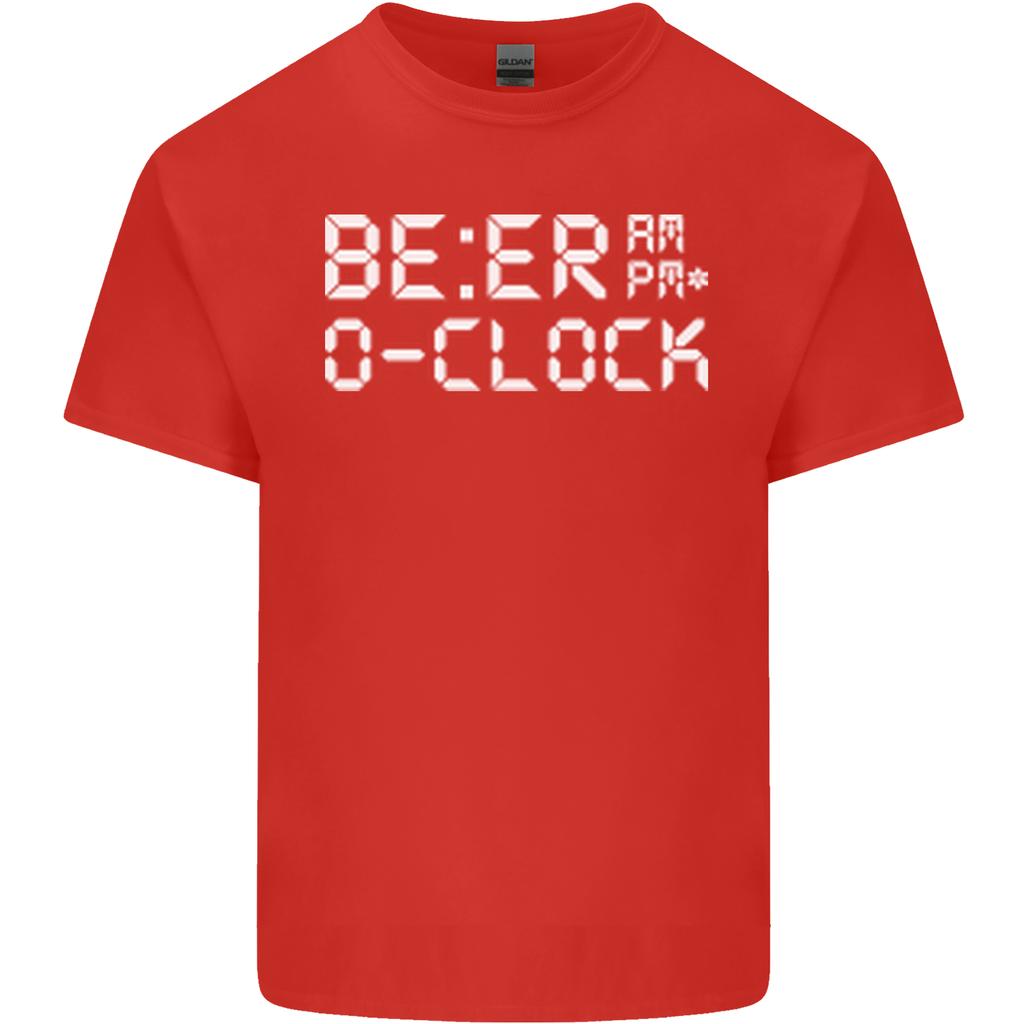 Beer OClock Funny Alcohol Drunk Humour Unisexs Light Cotton TShirt