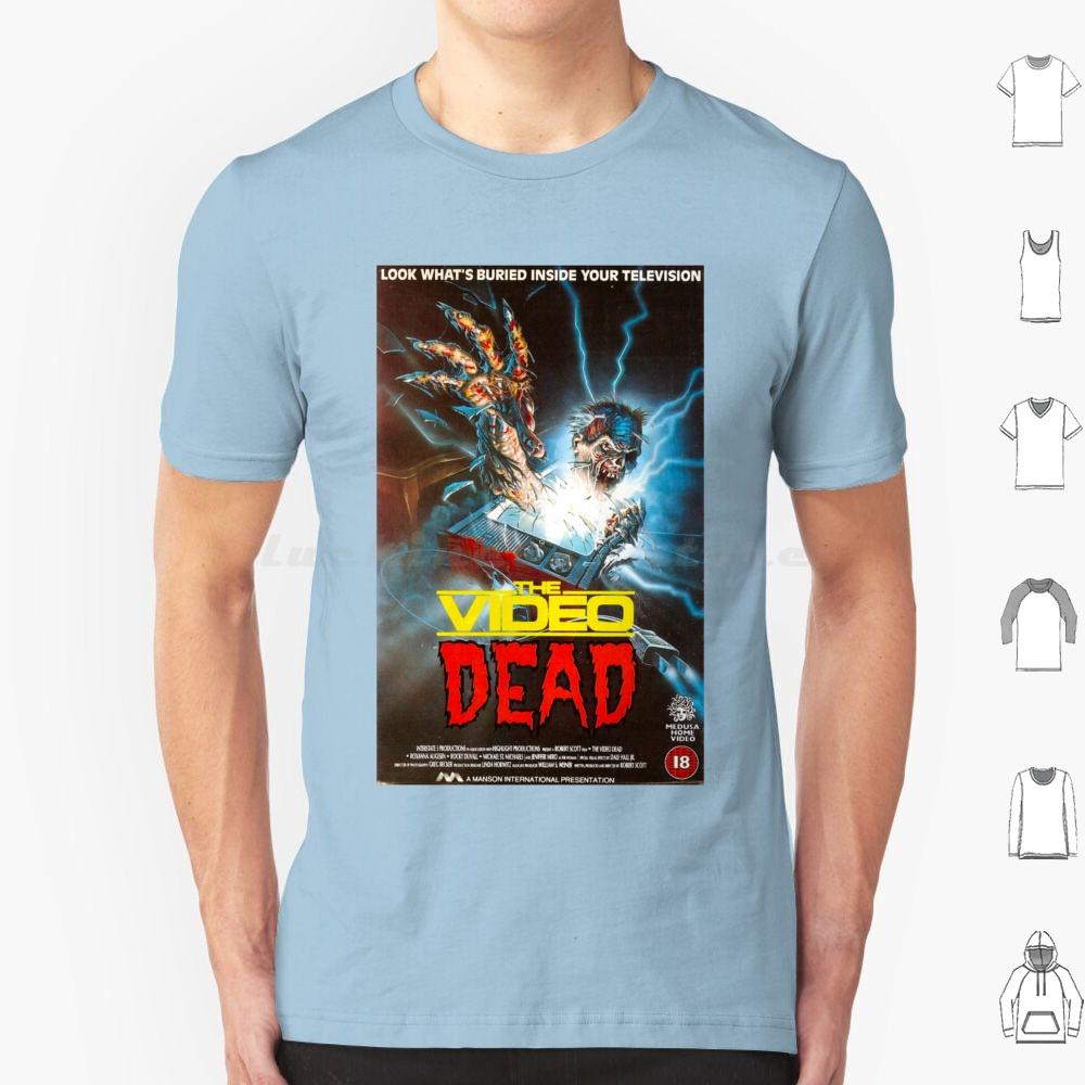 The Video Dead Full Vhs Cover T Shirt Big Size 100 Cotton Video Dead Vhs 80s Video Rental Dead Retro Tape Cassette Cover