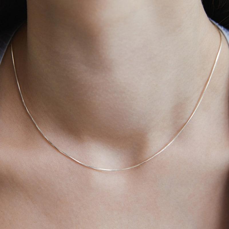 Tatiana (925 Silver) Daily Slim Snake Chain Necklace NZ2421