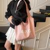 Niche Design Letter Print Canvas Bag Women's Daily Commute Large Capacity Fashion Shoulder Bag Hand Bag