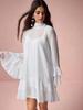 Spring Summer Elegant Women's Chiffon Patchwork Long Sleeve Dress