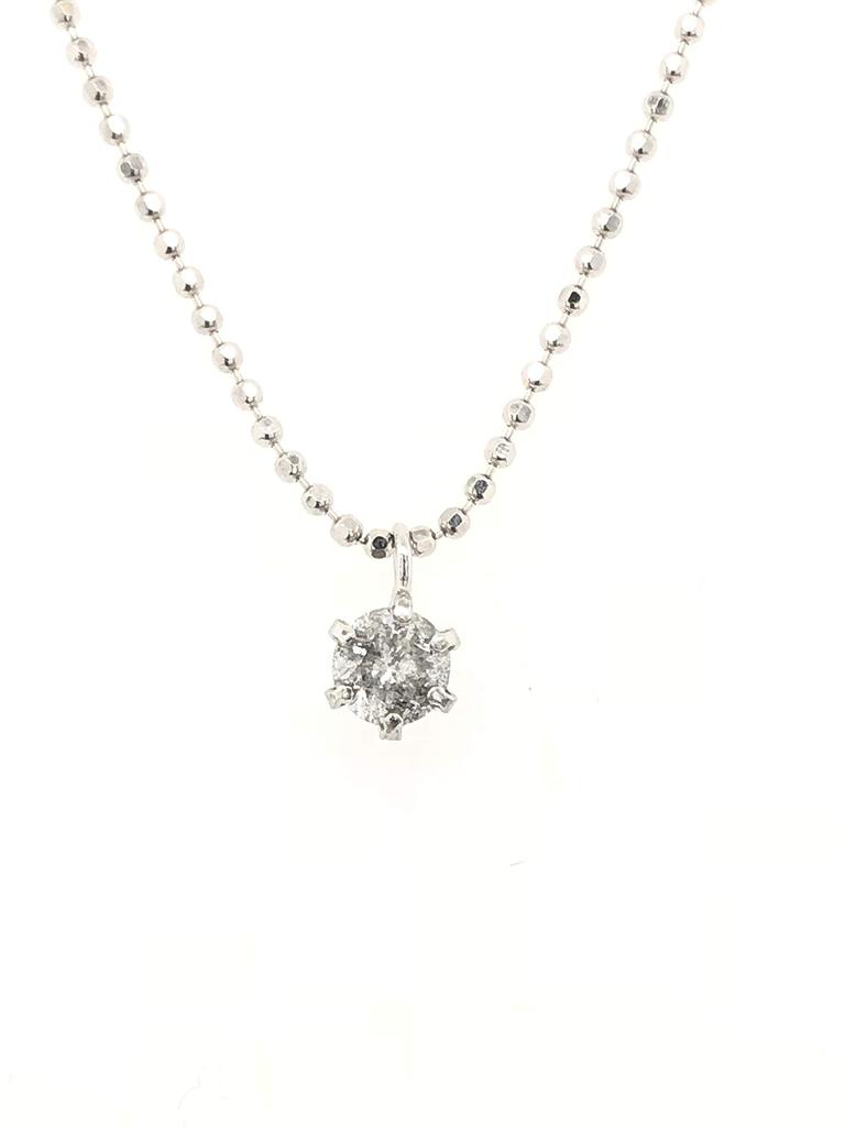 Platinum 900 Diamond Solitaire Petite Pendant Necklace [KASHIMA] 0.1ct