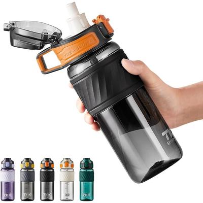 Sticle de sport TKK 17 20 oz cu paie Sticle Tritan durabile fără BPA Sticle de apă rezistente la scurgeri pentru școală, fitness, sală de sport în aer liber