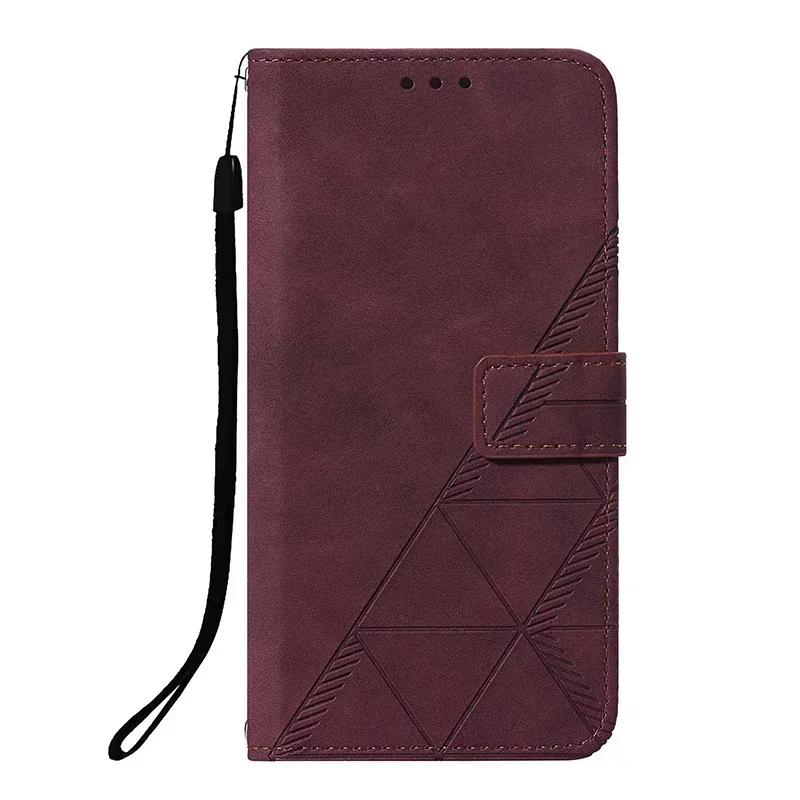 Geometric Leather Flip Wallet Case For Tecno Camon 30 Spark Go 1 30C 20C 20 Pro Pova 6 5 Neo 3 POP 9 Book Cover Card Holder