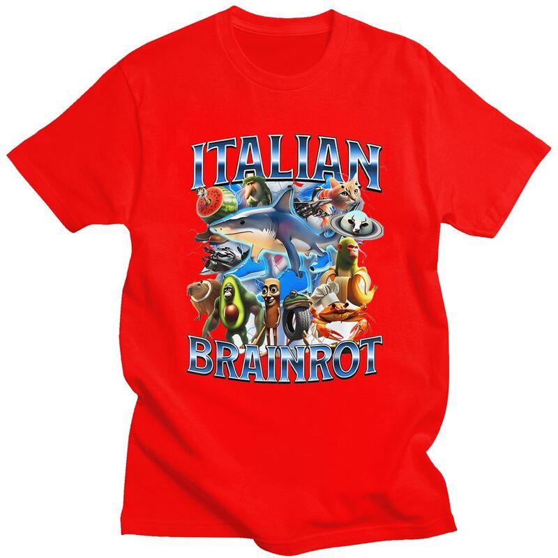 

Italian Brainrot Shark Meme Design TShirt 100 Cotton Tees Shirt Summer O Neck Tshirt Casual ShortSleeve Clothing Men Women S