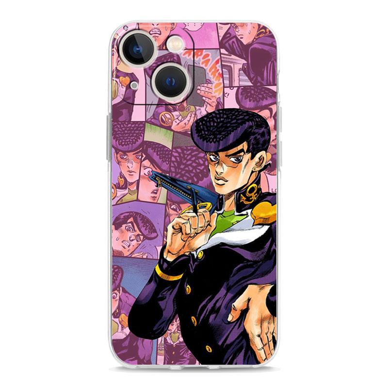 

Прозрачный мягкий чехол для телефона JoJo Bizarre Adventure для iPhone 14 13 12 11 Pro Max XS X XR SE 7 8 Plus, противоударный прозрачный чехол из ТПУ iPhone 14 Plus
