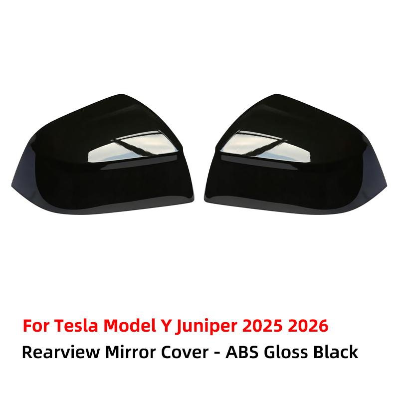 QPPU3 For Tesla Model Y Juniper 2025 2026 Rearview Mirror Cover Car ABS Side Mirror Cover Exterior Accessories(not fit Standard)