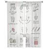 Kitchen Utensils Shelf Sheer Curtains for Living Room Bedroom Decoration Chiffon Tulle Voile Kitchen Window Curtain