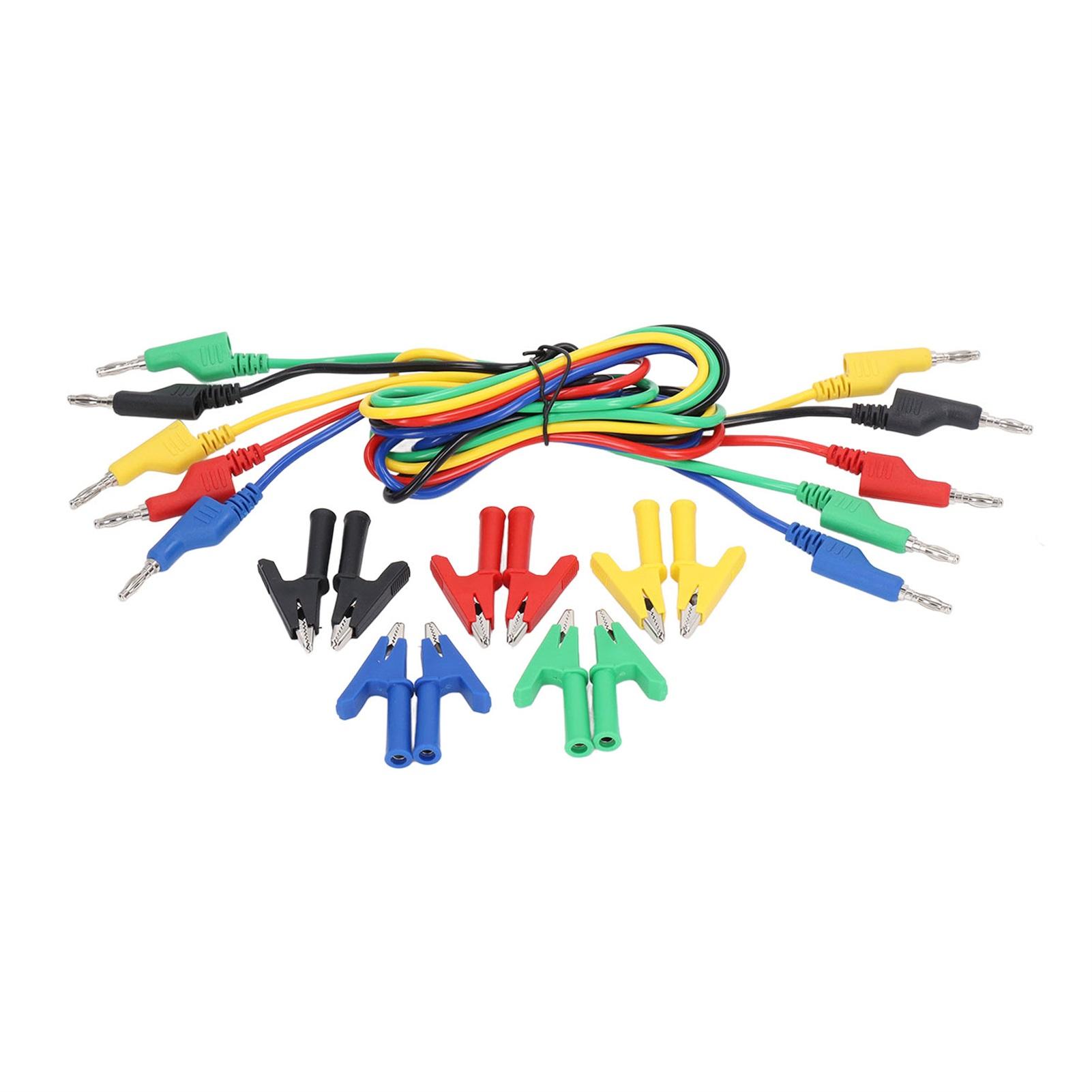 

Test s Set Banana Plug to Crocodile Clip Circuit Electrical Testing Wire Kit 4mm JT1016