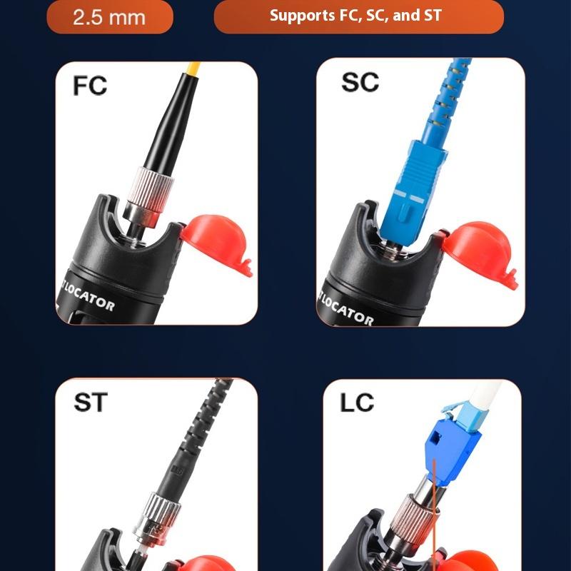 Glasfaser-Kabeltester Stift 100-5mW Visueller Fehlerortungsgerät Glasfaser-Kabeltester Reichweite VFL FC/SC/ST Optisch