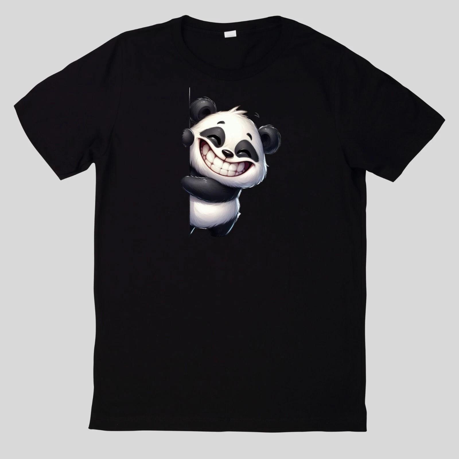T-Shirt Lustige Tiere, die um die Ecke spähen Lustig Cartoon M