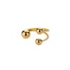 Spherical Personality Ring Women's Gold Steel Size Ball Ring Premium Niche Accessories