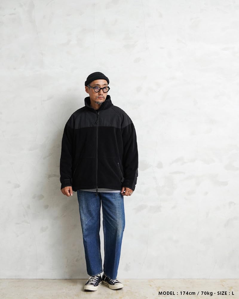 WAIPER US Military ECWCS GEN2 Fleece Jacket POLARTEC CLASSIC 300 [WP1018] (JP, Alphabet, M, BLACK)