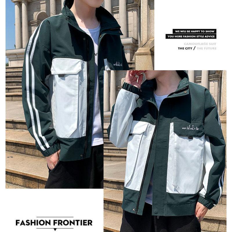 Youth Boutique Jacket Spring Regular Hooded Coat Casual Loose Workwear Comfortable Trend Parka Large Men