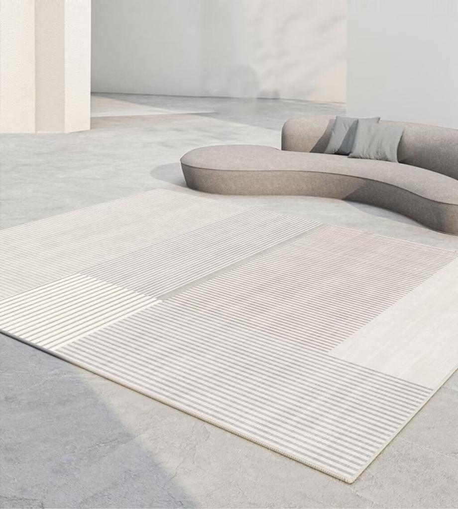 Simplicity Geometric Carpet Living Room Light Luxury Decoration Sofa Area Rugs Non-slip Bedroom Lounge Soft Floor Mat Washable