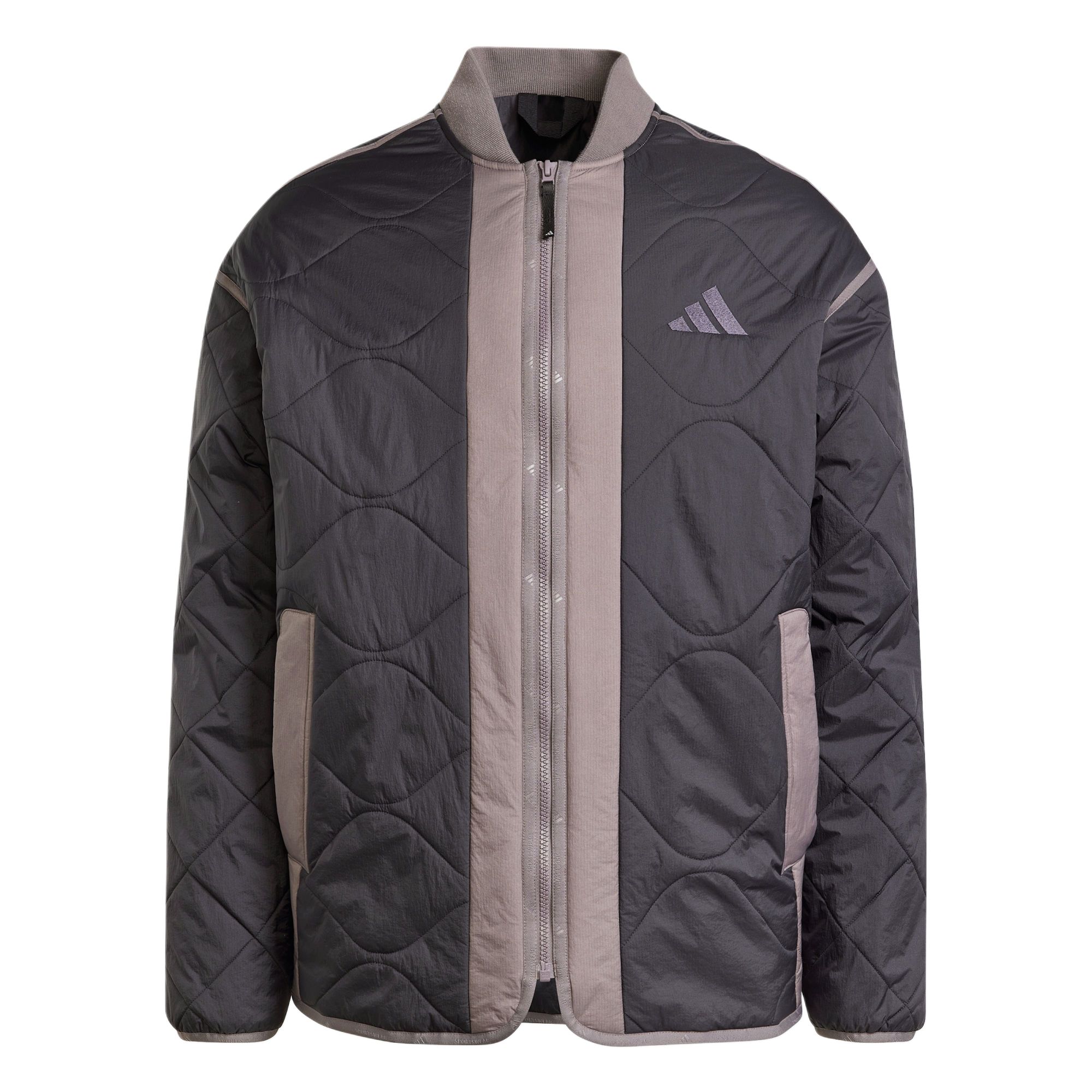 adidas LIGHTWEIGHT PADDED Puffer Jacket Black/Grey JG5936 S