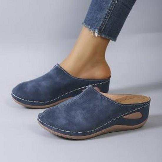 European Style Women's Wedge Sandals: Fashionable, Versatile, and Comfortable Slip-on Slippers