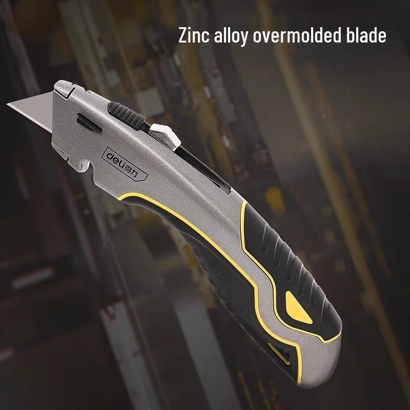 Deli Heavy Duty All-Steel Electrician & Wallpaper Knife – Multi-Functional Art & Paper Cutting Tool DL411
