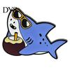 Wear-resistant Animal Brooch Sea Brooch, Cute Marine Creature Creative Metal Badge, Cartoon Summer Style Ocean Styling Hard Enamel Pins for Schoolbag