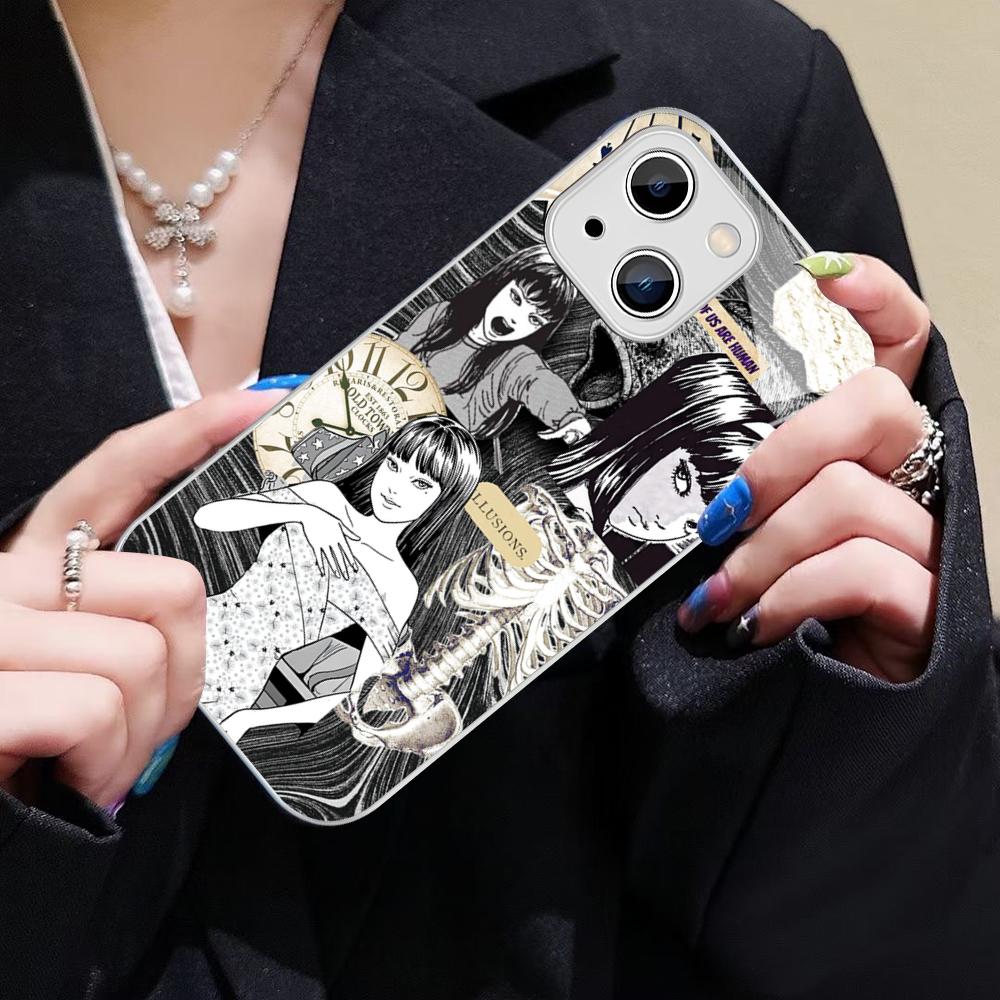 Japan Anime Tomie Kawakami Phone Case For IPhone 14 13 12 Mini 11 Pro XS Max X XR 14 Plus Tempered Glass Cover