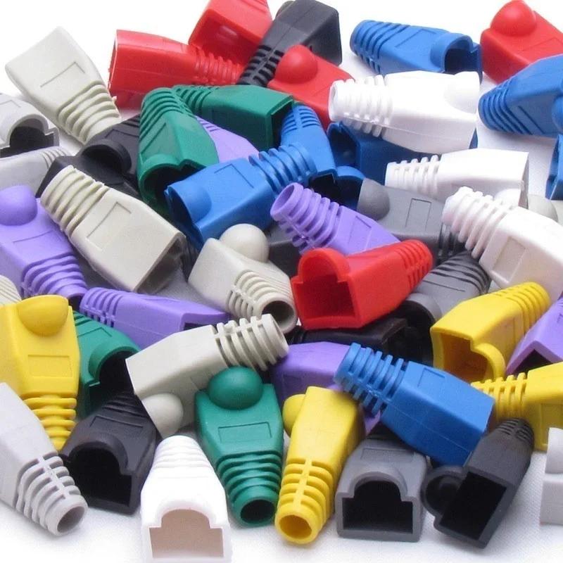 New 30pcs/Set RJ45 Cap Connector CAT5E CAT6 Plug Cap Ethernet Network Cable Strain Relief Boot Protect Cover