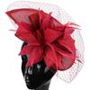 New European And American Style Deep Leather Pink Hair Accessories Mysterious Mesh Cover Headgear Gift Hat