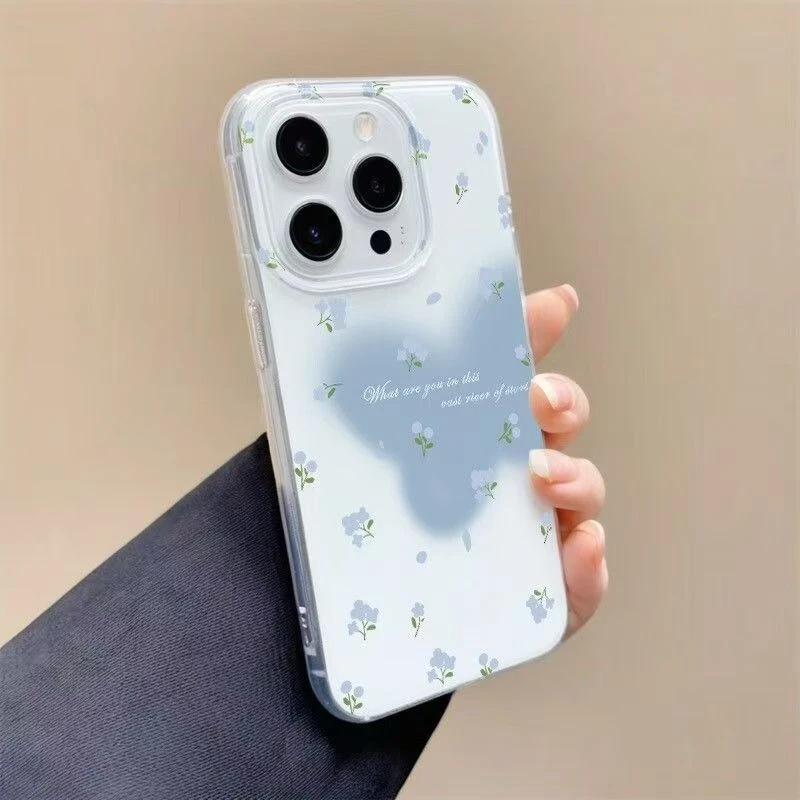 Ins Floral Smudge Butterfly Suitable for Apple iPhone16/17 Mobile Phone Case Air14 Personality 13IMD15